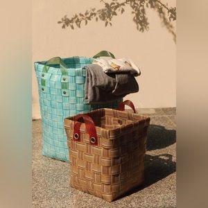 Hand woven braided bags available in various colours and designs.